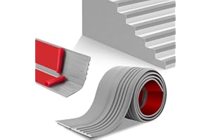 YouMoro Stair Anti-Slip Nosing, Self-Adhesive Vinyl Edge Trim Protector, Non Slip Flexible PVC Treads for Indoor & Outdoor Uses Steps, Waterproof & Wear-Resistant (5+4.8x6m & Grey)