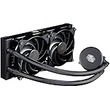 Cooler Master MasterLiquid 240 CPU Liquid Cooler '240mm Radiator, 2x MasterFan Pro 120 AB PWM Fan, White LED' MLX-D24M-A20PW-
