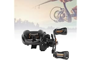 WOSUNE Metal Fishing Wheel, Right/Left Hand Fishing Casting Reel, Exquisite Matte Black for Sea/Fresh Fishing Outdoor Angling Fishermen Anglers(Camry left hand)