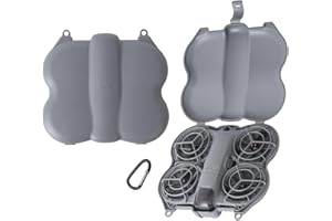 ZJRXM Neo 2 Tasche, Tragbar Hartschalen Schutz Case für DJI Neo 2 Drohne, Entzückend Schmetterlinge Design, Tragbare Leicht und Kompakt (Grau)