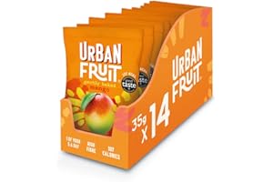 Urban Fruit Dried Mango Packs - Gently Baked Fruit - Healthy - Vegan - 14 x 35 g
