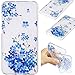 Produktbild Ooboom® Asus Zenfone 3 Max 5.5 "(ZC553KL) Hülle Transparent TPU Silikon Ultra Dünn Durchsichtig Schutzhülle Handy Tasche Case Backcover für Asus Zenfone 3 Max 5.5 "(ZC553KL) - Blau Blume