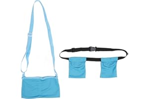 FYEARFLY Mastektomie-Drainagebeutel, Mastektomie-Drainagehalter, Weicher, Verstellbarer, Wiederverwendbarer Brustchirurgie-Drainagebeutel mit Duschbeutel (Blau)