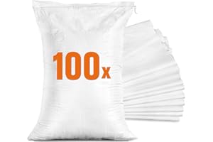 TK THERMALKING 100 Sacchi di sabbia antiallagamento vuoti – Sacco per alluvioni – Sacchi per raccolta olive (40 x 60 cm)