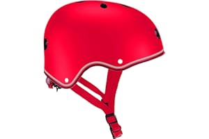Globber Casco Junior Primo-Red Bambino Ragazze Unisex, Rosso, Taglia XS-S