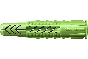 FISCHER Uniwersalny kołek rozporowy UX GREEN 6 x 35 R, po 40 trwałych kołków, uniwersalne kołki rozporowe z surowców odnawialnych, z marginesem dla optymalnej przyczepności w betonie, płycie