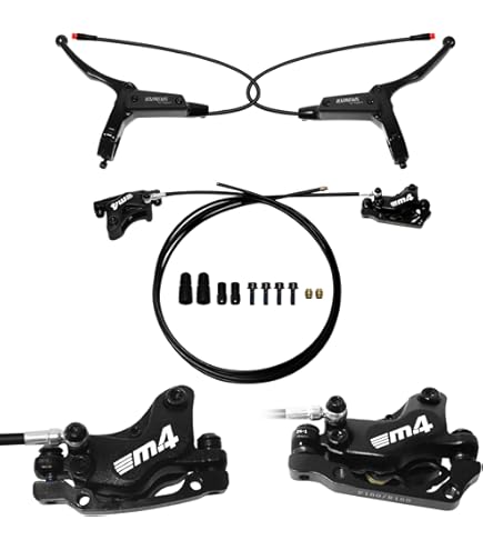 Tektro HD-M750 Hydraulic Disc Brake Set 4 Piston Caliper with