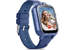 DDIOYIUR Smartwatch Bambini GPS 4G con WiFi Videochiamata SOS Camera Impermeabile Messaggio Sveglia Cronometro Modalità Classe Lettore Musicale Notifica Vibrazione Regalo per Ragazzi e Ragazze.