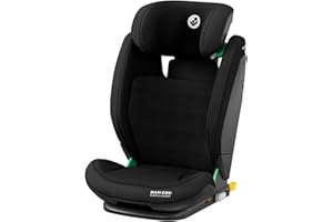 Maxi-Cosi RodiFix S Comfort i-Size, Silla de Coche ISOFIX, Respaldo Ajustable, 3,5-12A (100-150 cm), 3 Posiciones Reclinación, Protección G-CELL, AirProtect, Tejido Transpirable, Authentic Black
