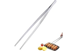 ANCUIOYZ Multifunktionspinzette Aus 30 Cm Edelstahl, Gerade Lange Pinzette Zum Grillen, Zum Kochen, Dekorieren, Kuchendekorieren, Steakklemme