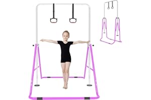 SportBob Barra da Ginnastica, Regolabile in Altezza, Pieghevole, Orizzontale, con Anelli da Ginnastica, per casa, Ragazzi e Ragazze