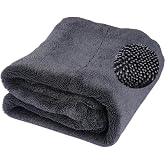 Polham XL 60X90CM 1200GSM S&uuml;per Su Emici &Ouml;zellikli Mikrofiber Ara&ccedil; Kurulama Havlusu, &Ccedil;izik ve İz Bırakmaz Bez
