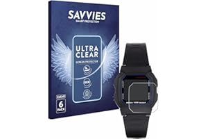savvies Protector Pantalla para Casio W-800H-1AVES 6 Unidades - Película Ultra Transparente