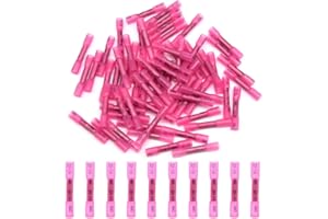 Hocansen 100 Pezzi Connettori per Cavi Terminali Termorestringenti Crimp Connettore Elettrico Set Filo Connettore Impermeabile (RST/Red)