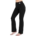NIRLON Straight Leg Yoga Pants - Yoga Pants for Women Soft & Breathable Womens Leggings for Gym & Yoga Regular & Plus Size, Black, X-Large / 32L