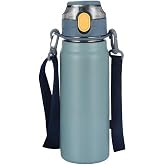 304 L &Ccedil;elik Mavi 800 ml Askılı ve Pipetli Matara Suluk cin411mv-8