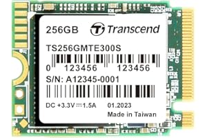 ‎TRANSCEND Transcend 256GB M.2 2230 NVMe PCIe Gen3 x4 interne SSD, Solid State Drive, 3D NAND Flash TLC, (Lesen/Schreiben - bis zu 2.900/2.650 MB/s) 5 Jahre Garantie - TS256GMTE300S