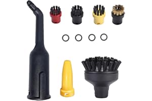 CLKE 11 szt. akcesoria do czyszczenia par Karcher, dysza Karcher, z okrągłymi szczotkami, dyszami, pierścieniami uszczelniającymi, kompatybilne z Kärcher SC1, SC2, CTK10, SC3, SC4, SC5, SC7