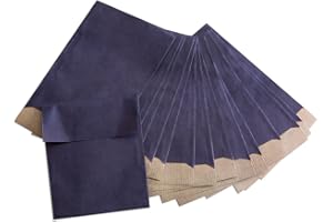 Logbuch-Verlag 50 mini Geschenktüten DUNKELBLAU blau zum Befüllen 9,5 x 14 cm - kleine Kraftpapier Papiertüten Schmuckbeutel