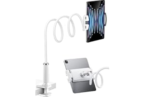 Ding Yongliang Supporto Tablet e Cellulare per Letto, Collo Oca Supporto Regolabile - Supporto per Tablet/iPad/iPhone/Nintendo Switch/Tab/Mediapad/Kindle e Altri -bianco