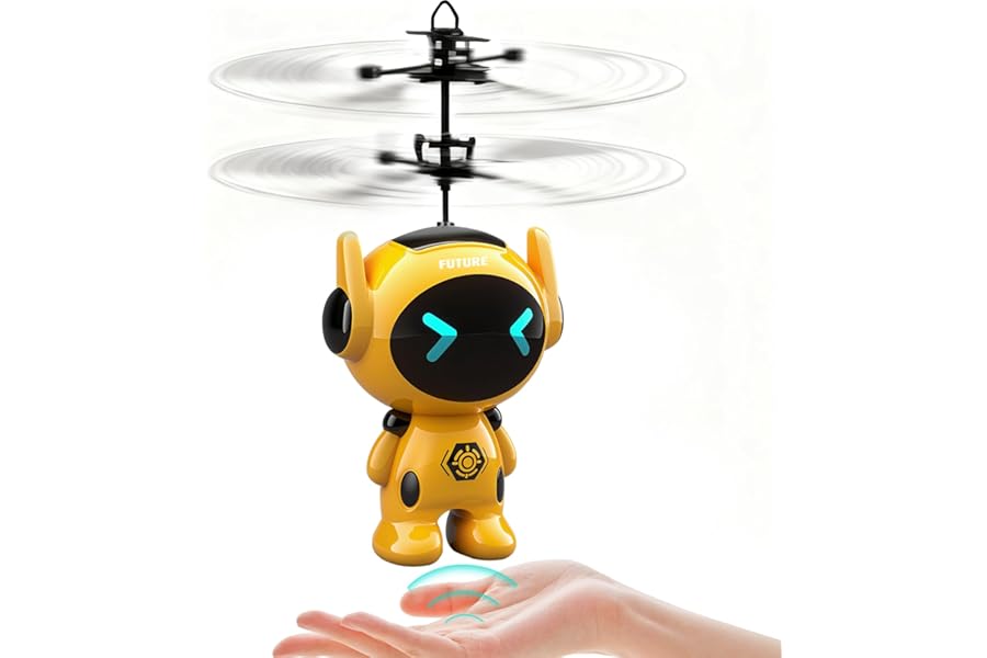 Tcvents Flying Ball Drone for Kids with Gyro & LED Light, 6 7 8 9+ Year Old Boys Girls Birthday Gift | Indoor Outdoor Motion-Activated Hand Control Flying Robot Toy
