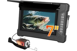 ESANHAO Ecoscandaglio da Pesca Telecamera subacquea 7" Impermeabile IP68 Cercatore Cavo per pesca in Mare, Lago, Fiume e Ghiaccio (15M)
