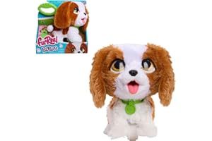 Just Play furReal Poop-a-Lots Cavalier King Charles Spaniel, interaktives, 20,3 cm großes, laufendes Plüschtier, Hündchen mit Leine, das „Häufchen“ Macht, 6-teilig, Kinderspielzeug ab 4 Jahren