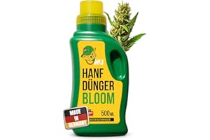 Mari & Juan Hanf Dünger 0,5 l – Cannabis Dünger für die Blütephase Deiner Cannabis Pflanzen | Mineralischer Dünger Cannabis Pflanzen mit NPK 4-6-8 + Spurenelementen – ideal für Bloom Dünger