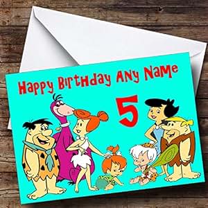 Personalised The Flintstones Birthday Card: Amazon.co.uk: Office Products