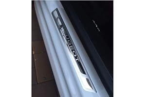 AILZNN Door Sill Guard Scuff Plate For Peugeot 208 307 308 408 508 2008 3008, Stainless Car Door Entry Guards Cover Protector Threshold Kick Plates Welcome Pedal Plate Car Styling Accessories, 4pcs