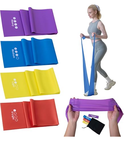 Set De 5 Bandes De Résistance élastiques - 5 Niveaux (2-57 Kg), Avec Ancrage Porte Et Poignées - Pour Musculation, Pilates, Yoga à Domicile