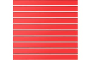 LLPT Trocken Abwischbare Magnetstreifen | 10 Stück | Blanko beschreibbarer Magnet | Wiederverwendbare Abwischbare Magnetschilder | für Whiteboard (DMS21210RD) | Farbe Rot | 5CM x 30CM