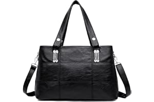 SACMILL Handbags for Ladies Top Handle Leather Shoulder Crossbody Bags Womens Tote Messenger Designer Purses