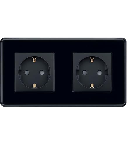 OneKeyElectro USB Unterputz-Steckdose – 2 USB-A Ports (5V, 2.1A), Mit LED-Ladeindikator, Schwarz Matt