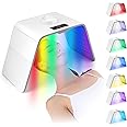 LED Face Light Therapy Mask, Hydrafacial Spray Red Light Therapy Mask, 7 Colors and Cycle Color LED Face Mask, Foldable LED Mask for Skincare