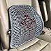 Produktbild Hand-Made Car Waist By Beaded Ice Silk Hand Knitting Backrest Pillow Cushion Steel Coil Adjustable Seat Backrest