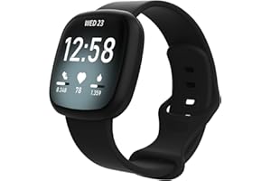 Panda Bobo Strap Compatible with Fitbit Versa 4/Versa 3/Sense/Sense 2, Soft Silicone Replacement Watch Band for Women Men, Adjustable Sport Wrist Strap