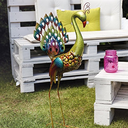 Solar LED Deko Pfau Beleuchtung, 68,5cm Höhe, von Festive Lights - 3