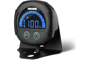 HOFEINZ Coolschmax IP67 Batterie-Voltmeter 12-84V, sonnenlichtlesbares Display, Spannungsalarm, Offline-Speicher, energiesparende Hintergrundbeleuchtung für Lithium/LiFePO4/Blei-Säure-Batterien