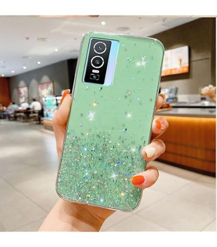 Custodia Trasparente Sottile Per Vivo Y76 5G / Y76s / Y74s - Bimateriale PC+TPU, Antiurto, Bumper Rinforzato, Colore Verde