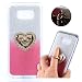 Produktbild Galaxy S8 Glitzer Hülle,Samsung S8 TPU Case,Super Slim stoßfest schützende Soft Bumper Fall für Samsung Galaxy S8 with 5,8 Zoll,3D Dual Layer Schutzhülle Bling Bling Diamant Schale Drop Schutz mit Ring Halter Ständer Gummi Silikon Back Case Cover für Samsung S8