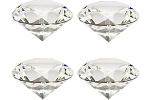 Eterspr 30mm Diamante Sintetico, 4 Pezzi Artificiale Diamante Cristallo, Pietra Diamante Cristallo Fermacarte, per Decorazioni per Matrimoni, Decorazioni per Feste, Decorazioni per Vetrine