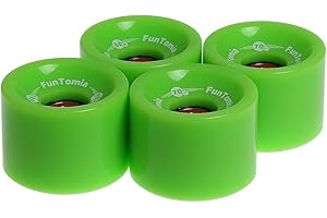 FunTomia 4 ruedas para longboard/monopatín, 70 x 51 mm, 80 A, incluye rodamientos Mach1