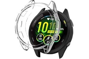 KeeFos Protective Case Compatible with Garmin Forerunner 265S, TPU Case [Shockproof] Protective Cover for Garmin Forerunner 265S (Transparent)