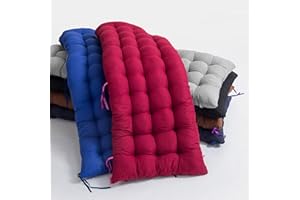 KONGDSON Bench Cushion Seat Pad with Ties for Outdoor Garden Swing Patio Chair, 2 3 Seater Long Padding Indoor Benches Bay Window Pallet Furniture Tufted Cotton Cushions (160x55cm,Navy)