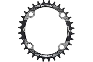 Tbest Corona Ovale, 32T / 34T / 38T Single Chainring Narrow Wide Chainring BCD 104mm, Bicycle Oval in Lega di Alluminio Chainring per BCD 104mm Single Speed ​​Bike