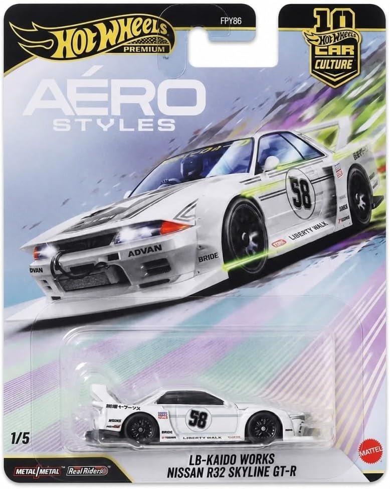 Hot Wheels Premium Car Culture LB-Kaido Works Nissan R32 Skyline GT-R JKF05