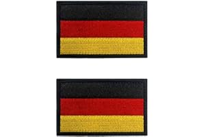 ZCKETO 2 Stück 5x3 cm Mini Deutschland Flaggen Patch Gestickt Abzeichen Deutsch Applikationen für Kleidung Taschen Rucksack Uniform Weste Hundegeschirr Militär Taktisch Draussen Jersey