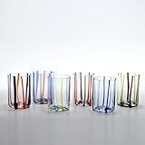 Zafferano Tirache Tumbler Set 6 Bicchieri Acqua Colori Vari