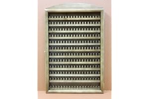 DETONTSAI Artesanías Sándalo Vitrina colección de dedales Nogal para 228 dedales